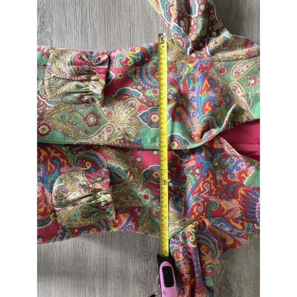 David Meister Designer Colorful Paisley Wool Blend Crop Jacket/Blazer Size 6 - Picture 6 of 11